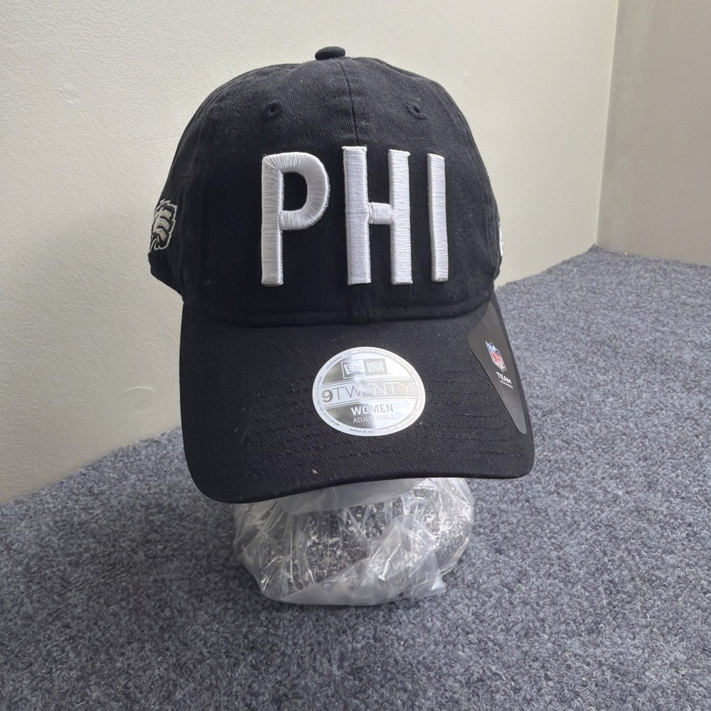 New Era Philadelphia Eagles PHI Script Logo 9TWENTY Adjustable Hat Women's NFL